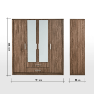 | خزانة ملابس 4 أبواب - ساترن