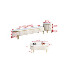 | طقم طاولات عصري مكون من ثلاث قطع