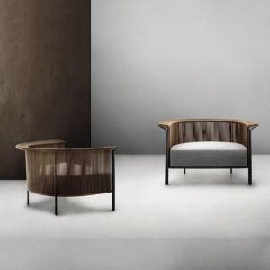 كرسي خيزران فاخر للجلوس بالخارج