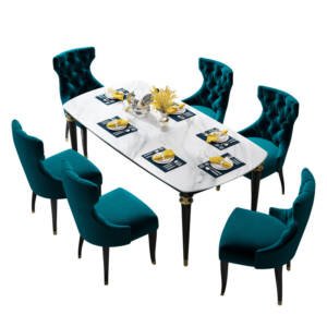 | طاولة طعام رخام بتصميم إيطالي