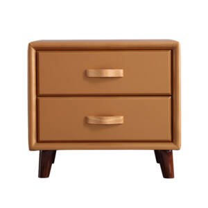 | كمودينة بتصميم كلاسيكي مغطى بالجلد