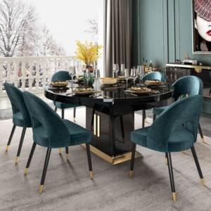 | طاولة فاخره مع كراسي وبتقنية تسخين الطعام