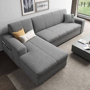 | كنبة زاوية سرير من القماش متعددة الوظائف