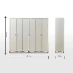 | خزانة ملابس 6 أبواب - أديل