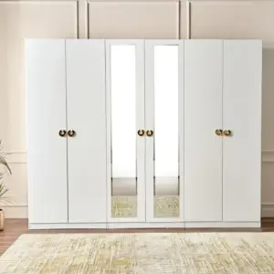خزانة ملابس ستة أبواب بتصميم حديث 2 | خزانة ملابس ستة أبواب بتصميم حديث