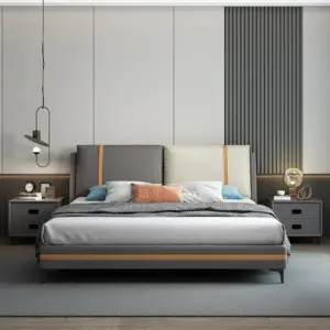 سرير عصري بتصميم بسيط