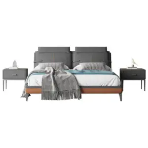 سرير نوم جلد بتصميم عصرى مميز 8 | سرير نوم جلد بتصميم عصرى مميز