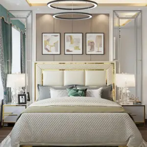 | سرير نوم فاخر من الجلد