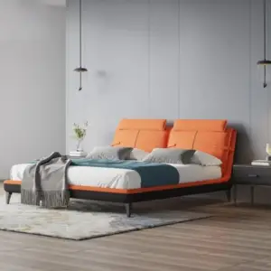 سرير نوم جلد بتصميم عصرى مميز 4 | سرير نوم جلد بتصميم عصرى مميز