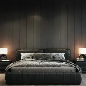 | سرير نوم جلد فاخر على الطراز الايطالى