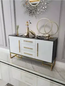 طاولة بوفيه طعام فاخر بسطح رخامي 7 طاولة بوفيه طعام فاخر بسطح رخامي