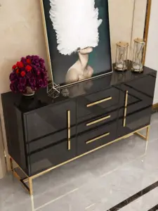 طاولة بوفيه طعام فاخر بسطح رخامي 9 طاولة بوفيه طعام فاخر بسطح رخامي