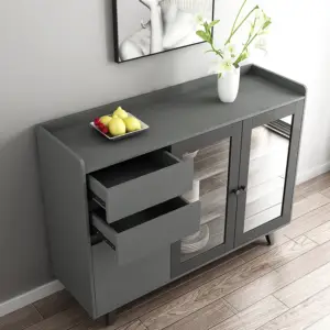 | طاولة بوفيه منزلي خشبي بتصميم عصري