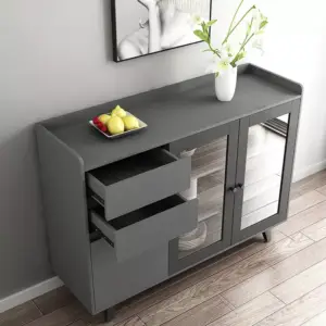 طاولة بوفيه منزلي خشبي بتصميم عصري
