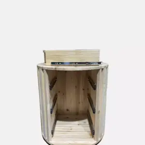 | طاولة جانبية مستديرة بقاعدة استانلس ستيل