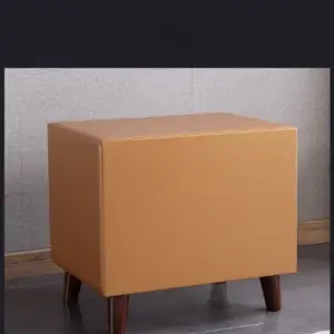 | طاولة سرير جانبية مغطى بالجلد منفصل بعدة ألوان