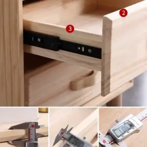 | طاولة سرير جانبية مغطى بالجلد منفصل بعدة ألوان