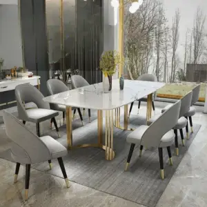 طاولة طعام رخام مستطيلة