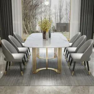 | طاولة طعام رخام مستطيلة