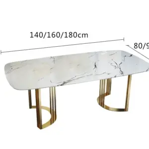 | طاولة طعام رخام مستطيلة