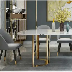 | طاولة طعام رخام مستطيلة