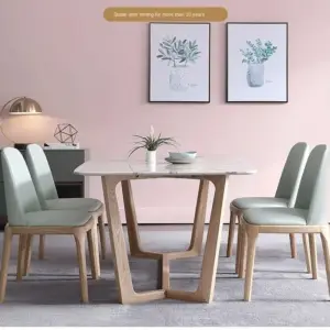 | طاولة طعام رخام مع اربعة كراسي