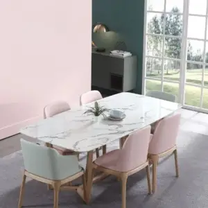 | طاولة طعام رخام مع اربعة كراسي