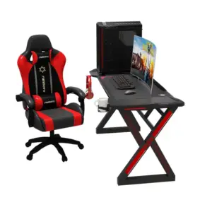 | طاولة كمبيوتر قيمنق علي شكل حرف اكس مميزة