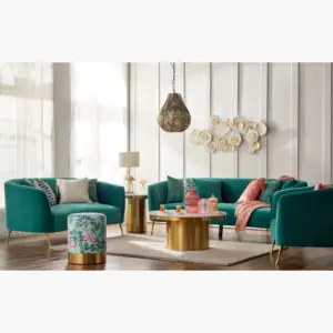 كنبة مخملية بتصميم مريح و مودرن