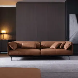 كنبة بتصميم ايطالي من الجلد الفاخر