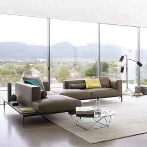 كنب حرف L حديثة متعددة المزايا