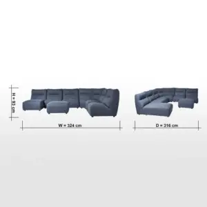 | كنبة زاوية بتصميم منفصل و فخم