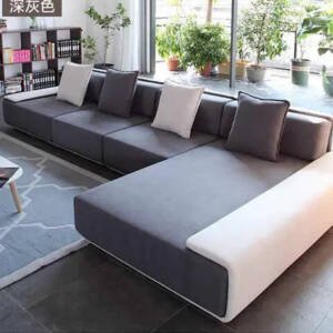 | كنب زاويه جلد بتصميم فاخر