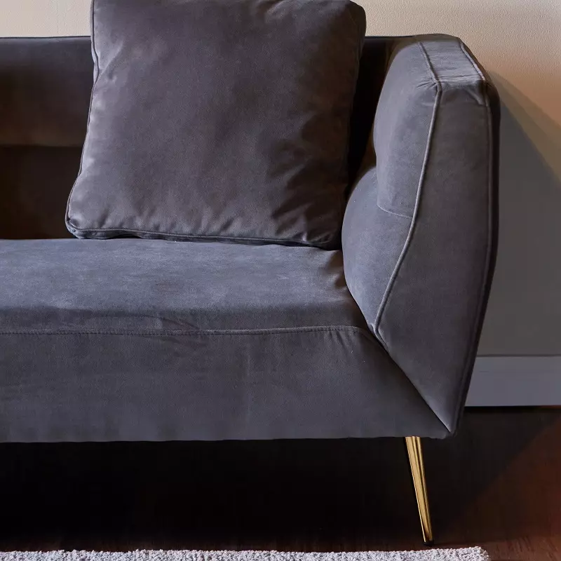 كنبة زاوية مخملية رباعية بتصميم أركيد 9 كنبة-زاوية