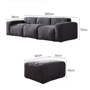 | كنبة مودرن بتصميم حديث مريح مع بوف