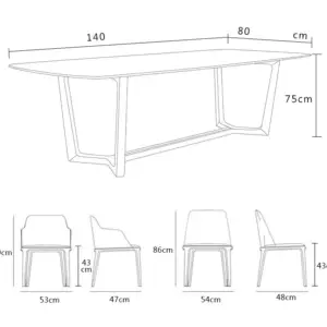 | طاولة طعام رخام مع اربعة كراسي