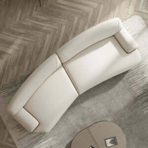 | كنب جلد ثلاثي بتصميم فاخر