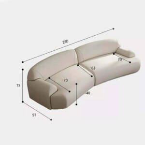 | كنب جلد ثلاثي بتصميم فاخر