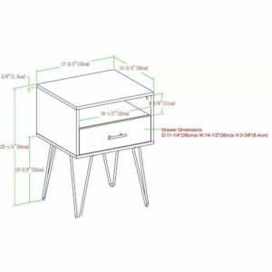 | كمودينة خشبي بأرجل معدني