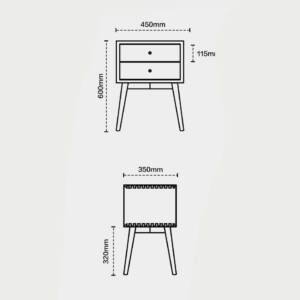 كومودينو خشب أرجل زان 5 | كومودينو خشب أرجل زان