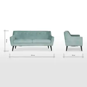 | كنب مخمل 3 مقاعد - ويلما