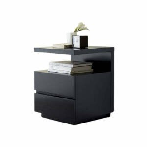 | كومودينة رمادي من خشب ام دي اف فاخرة