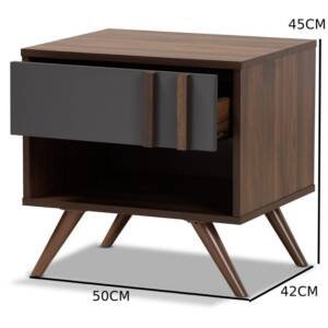 | كومودينة بني فاخر خشبي