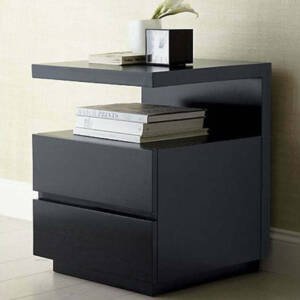 | كومودينة رمادي من خشب ام دي اف فاخرة