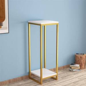 | طاولة جانبية من الرخام والاستيل الفخم