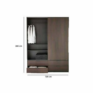 دولاب ملابس مع 4 ادرج و باب منزلق 3 | دولاب ملابس مع 4 ادرج و باب منزلق