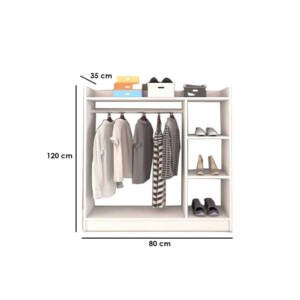 | دولاب ابيض بسيط بدون ابواب