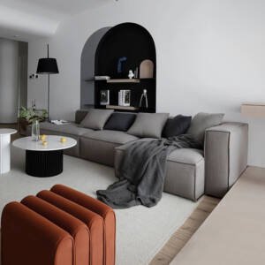 | اريكة مربعة بتكنولوجيا بسيطة