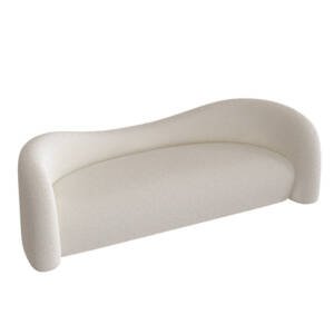 | اريكة مخملية بتصميم انحنائي