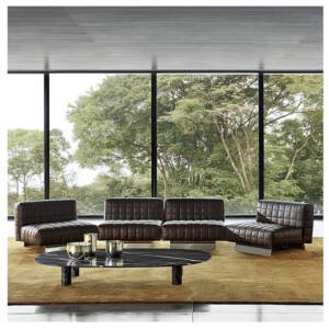 | اريكة مصنوعة من جلد بقري ذات تصميم ايطالي